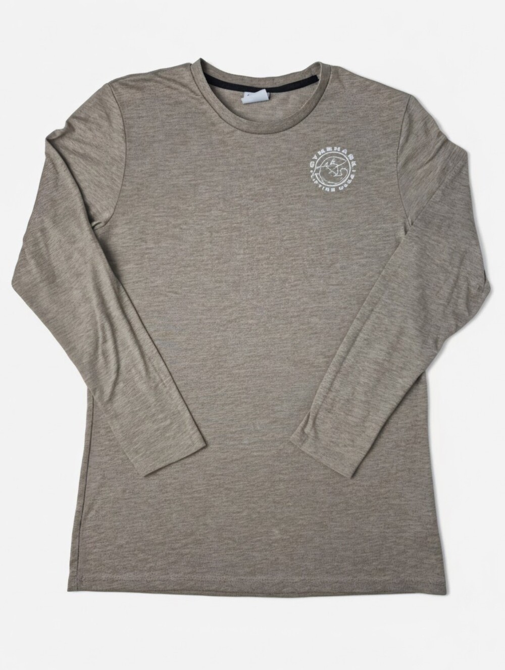 Gymshark Lifting Club Long Sleeve Shirt Tan Heather Size Small Graphic